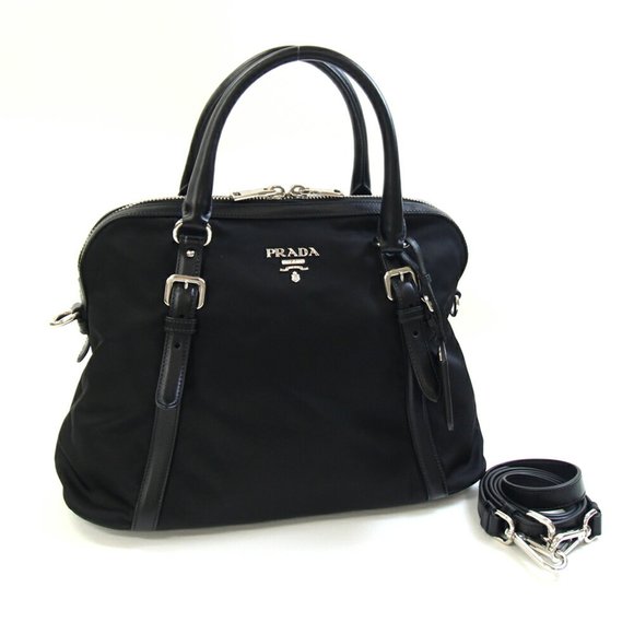 PRADA Black Leather Shoulder Bag - Picture 1 of 8